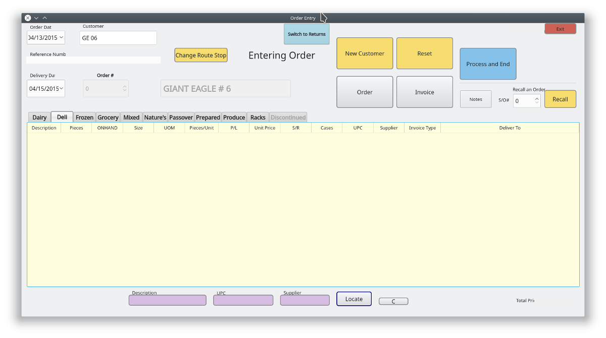 Desktop Order Entry